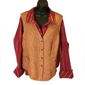 Coldwater Creek Vintage Vest Bundle size 20 paired with a size 22 LN Bryant Top